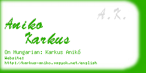 aniko karkus business card